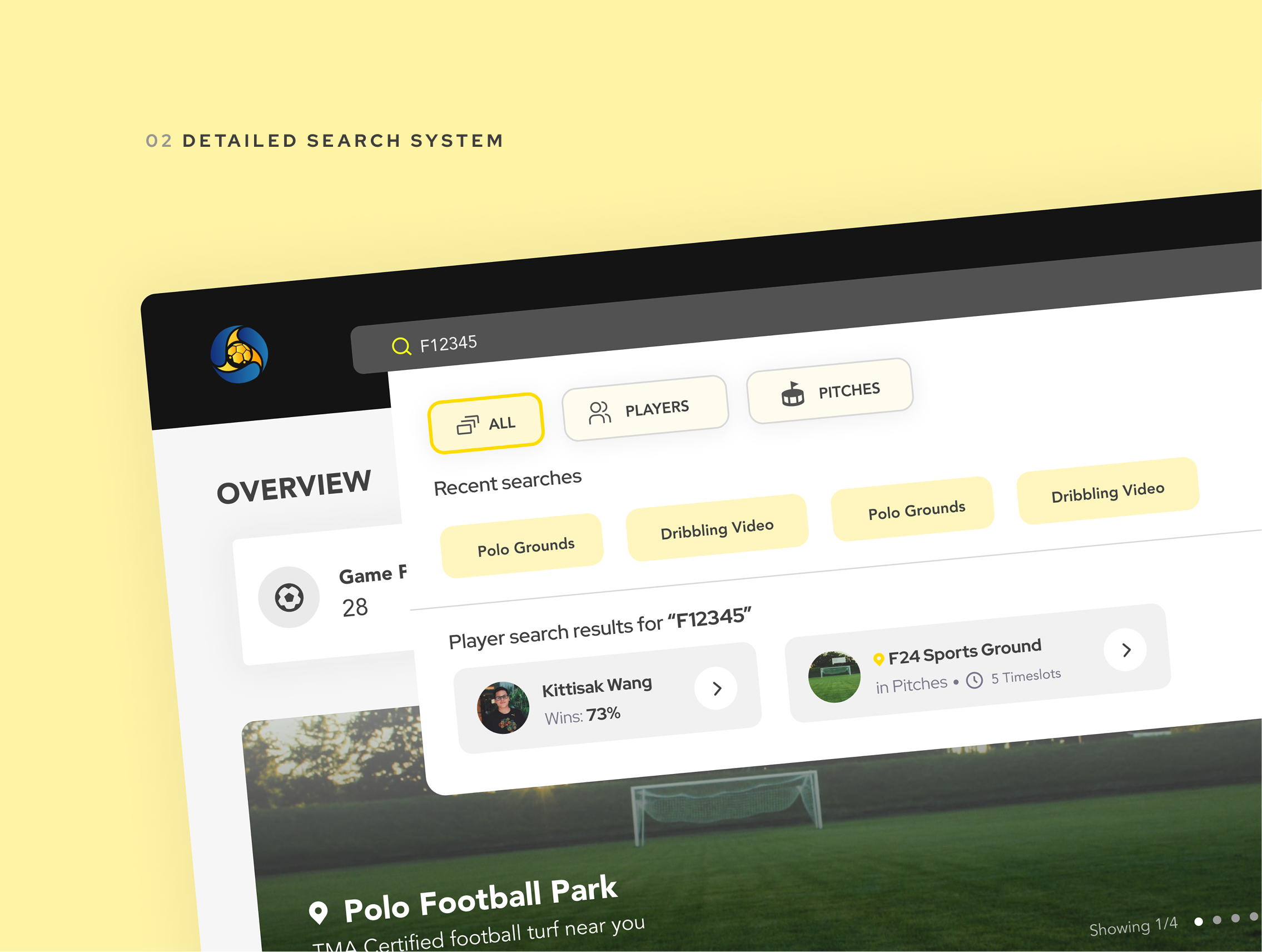 Player directory and profile screens.