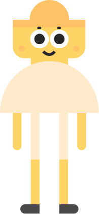 A superfood character standee.