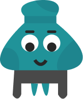 A superfood character standee.