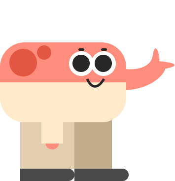 A chef character standee.